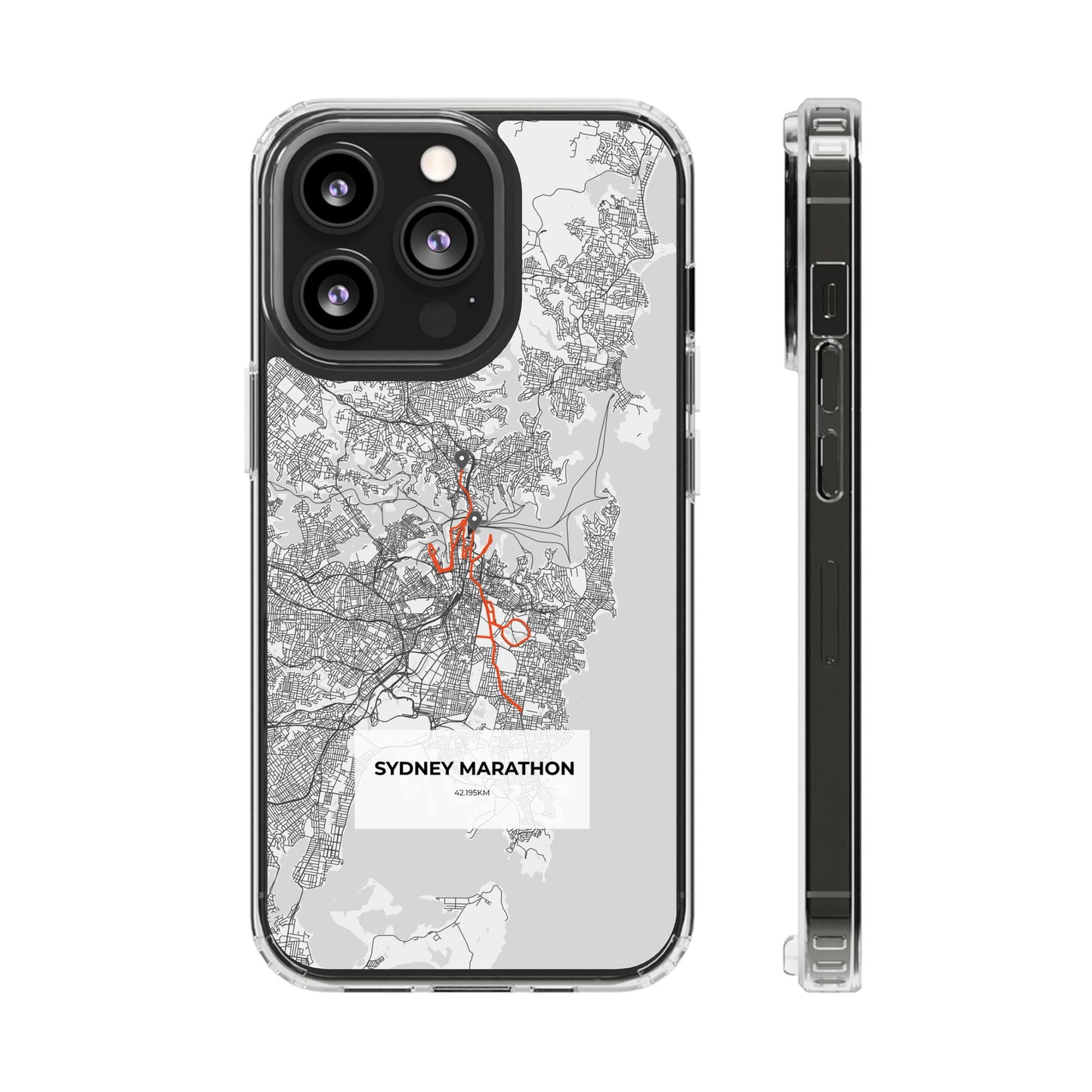 Sydney Marathon Route Clear Impact-Resistant Phone Case