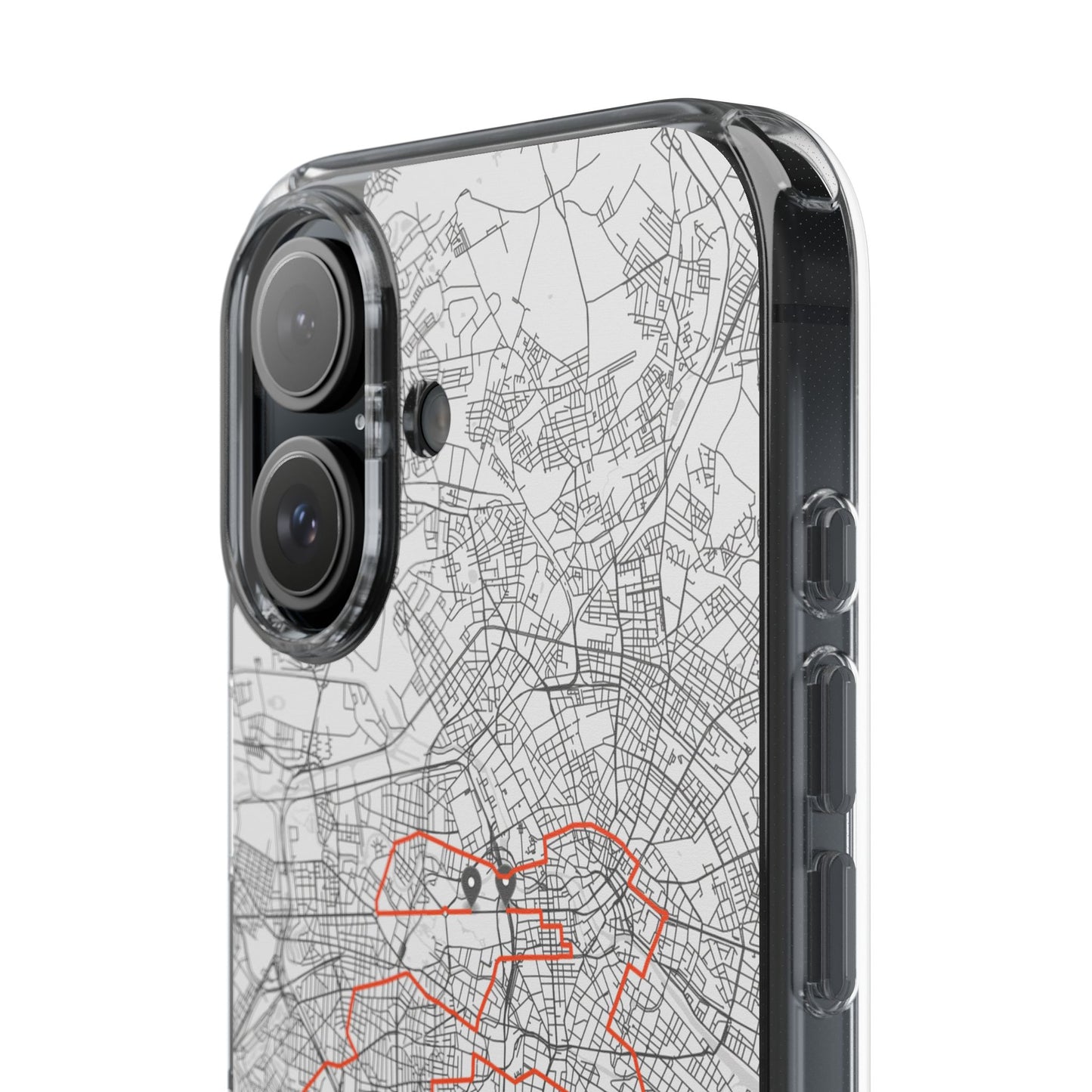 Berlin Marathon Route Clear Impact-Resistant Phone Case