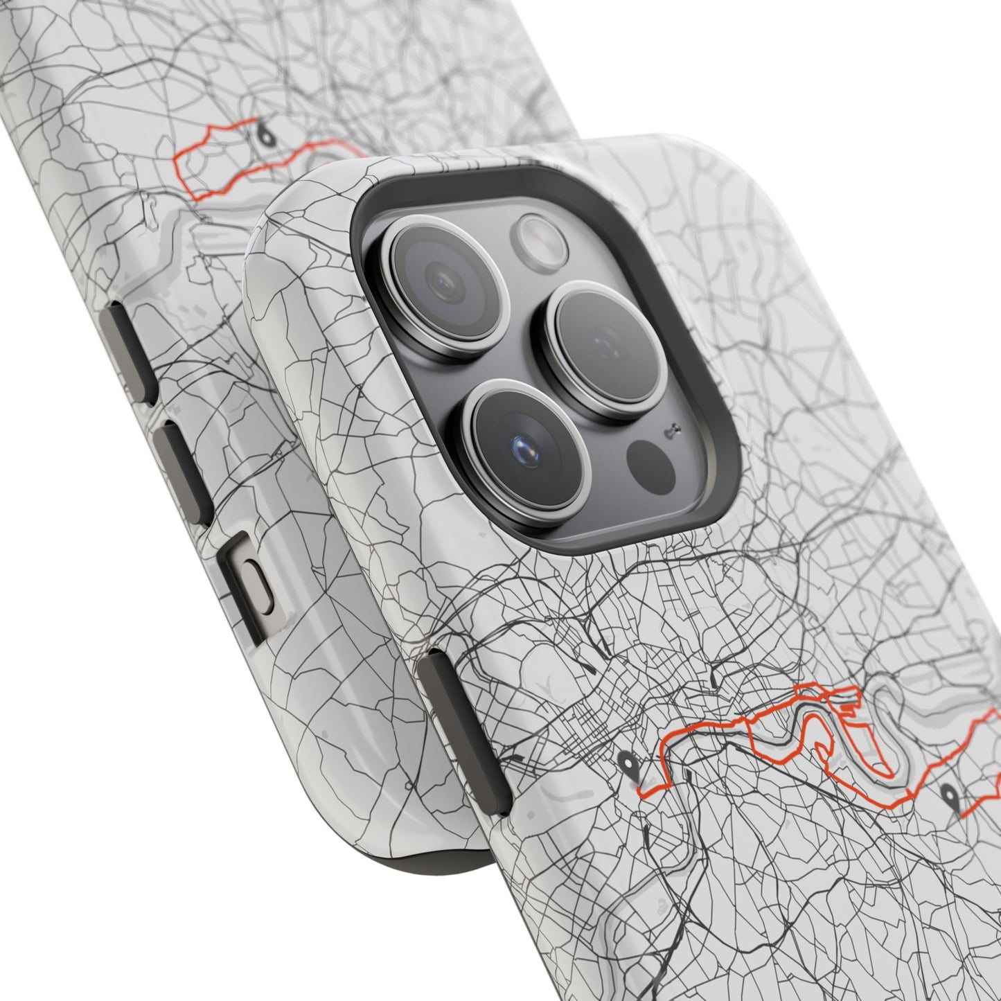London Marathon Route Magnetic Impact-Resistant Phone Case