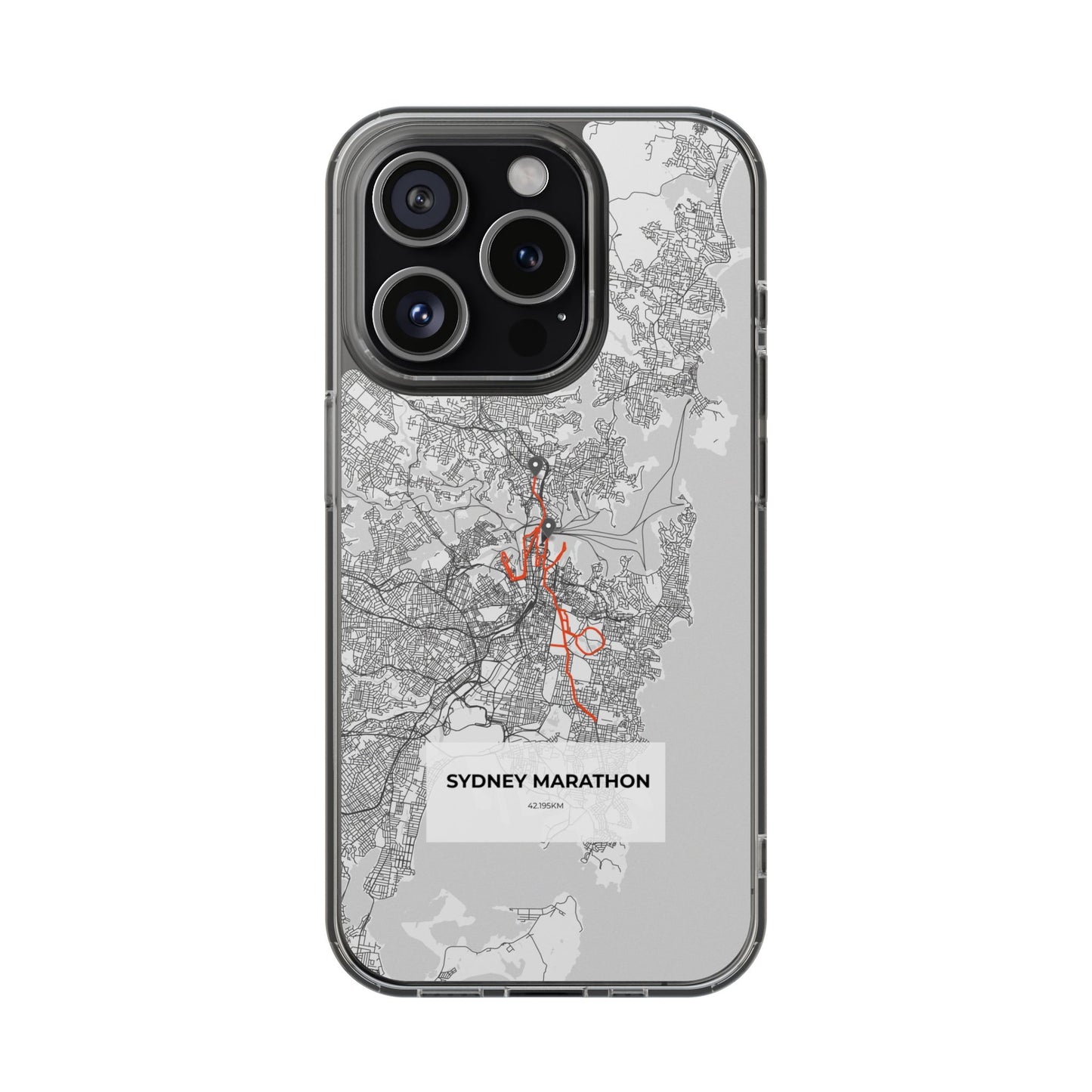 Sydney Marathon Route Clear Impact-Resistant Phone Case