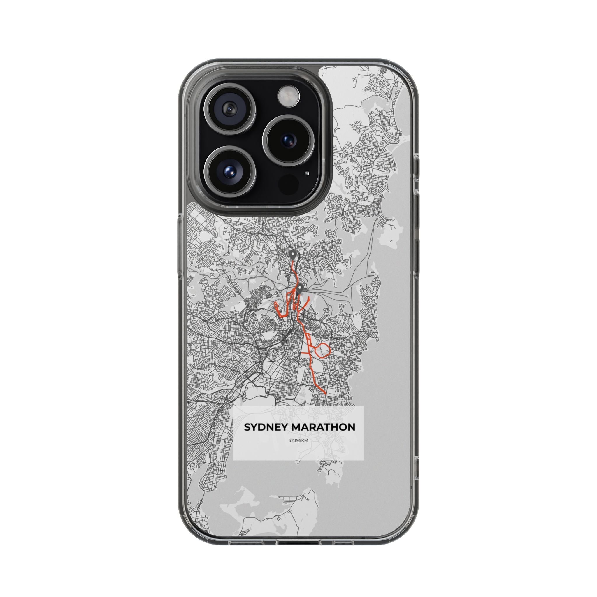 Sydney Marathon Route Clear Impact-Resistant Phone Case