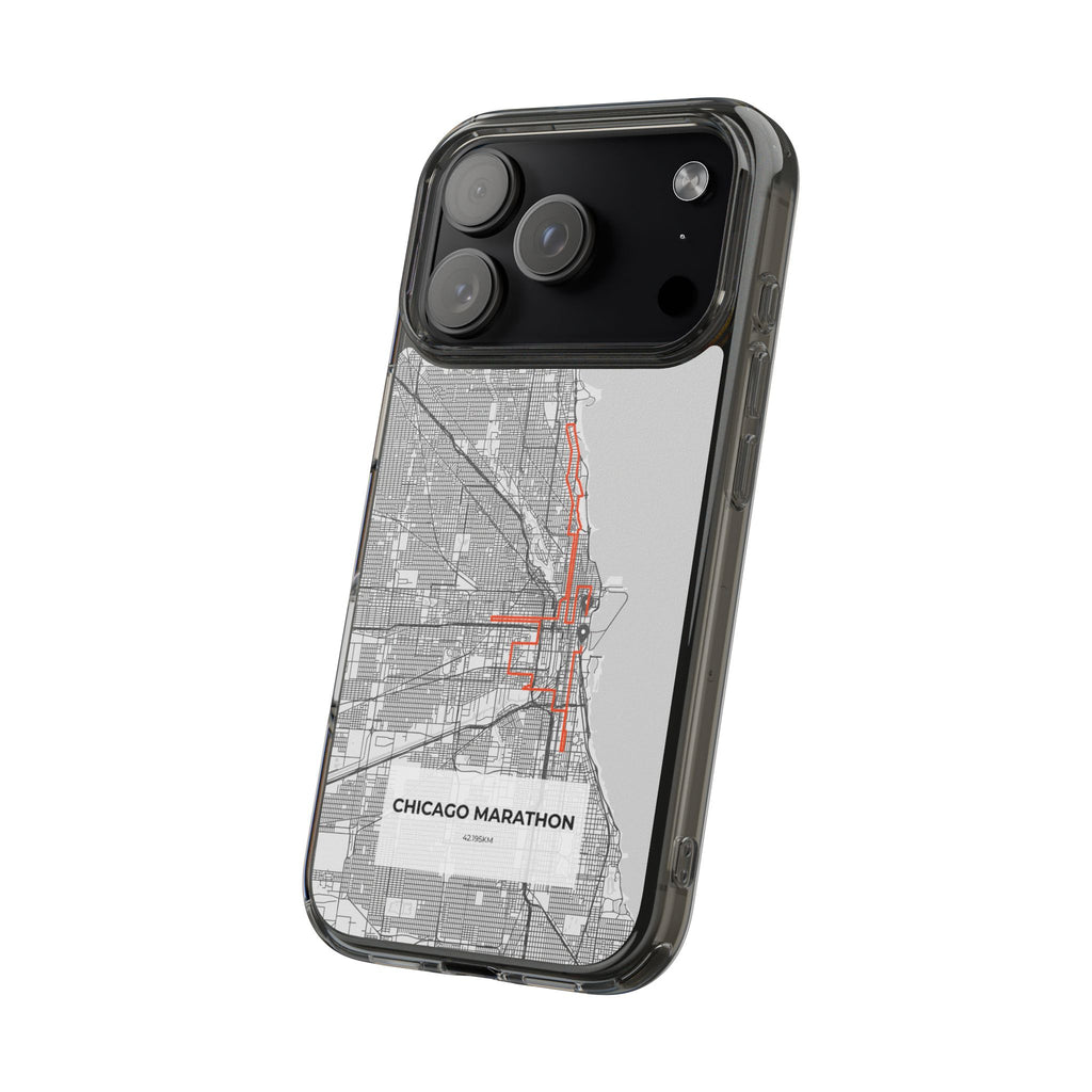 Chicago Marathon Route Clear Impact-Resistant Phone Case