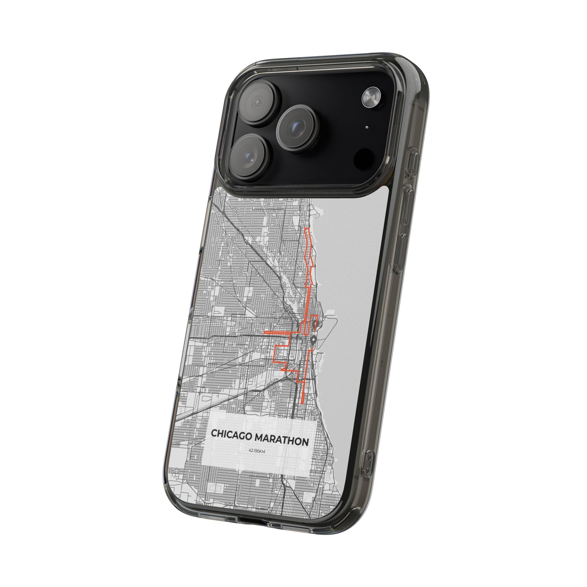 Chicago Marathon Route Clear Impact-Resistant Phone Case