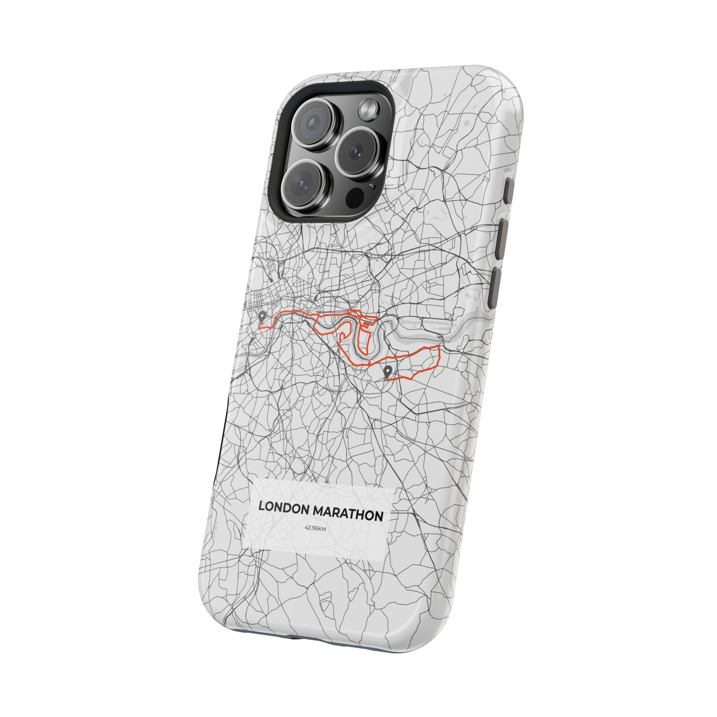 London Marathon Route Magnetic Impact-Resistant Phone Case