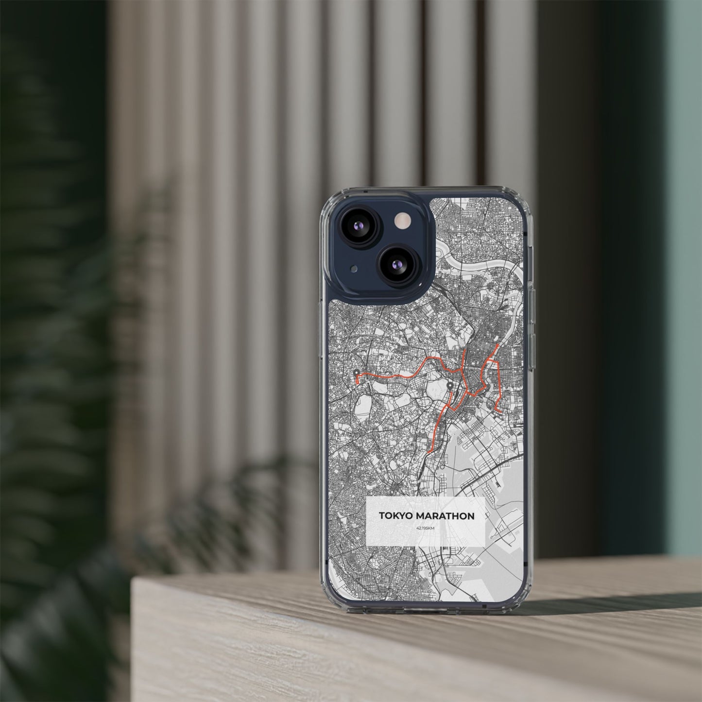 Tokyo Marathon Route Clear Impact-Resistant Phone Case