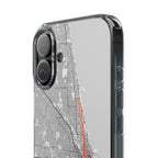Chicago Marathon Route Clear Impact-Resistant Phone Case