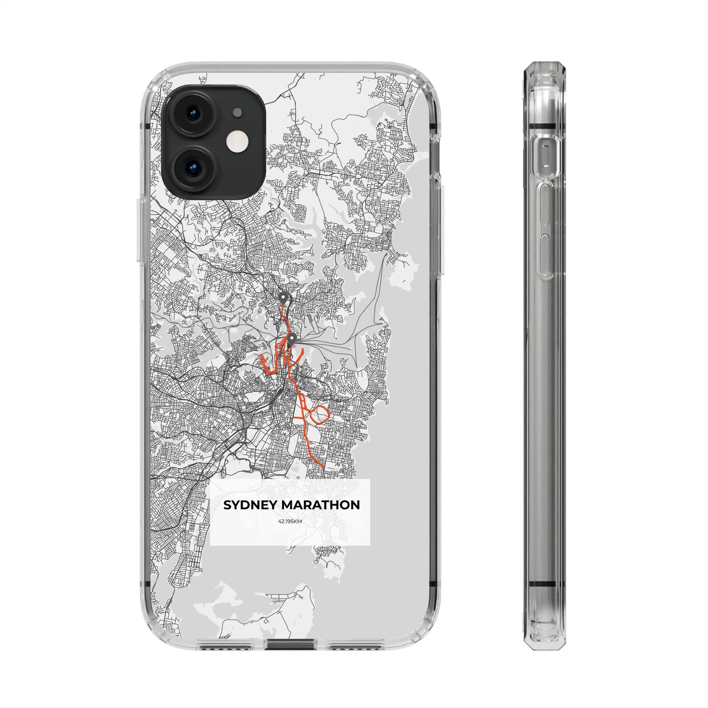 Sydney Marathon Route Clear Impact-Resistant Phone Case