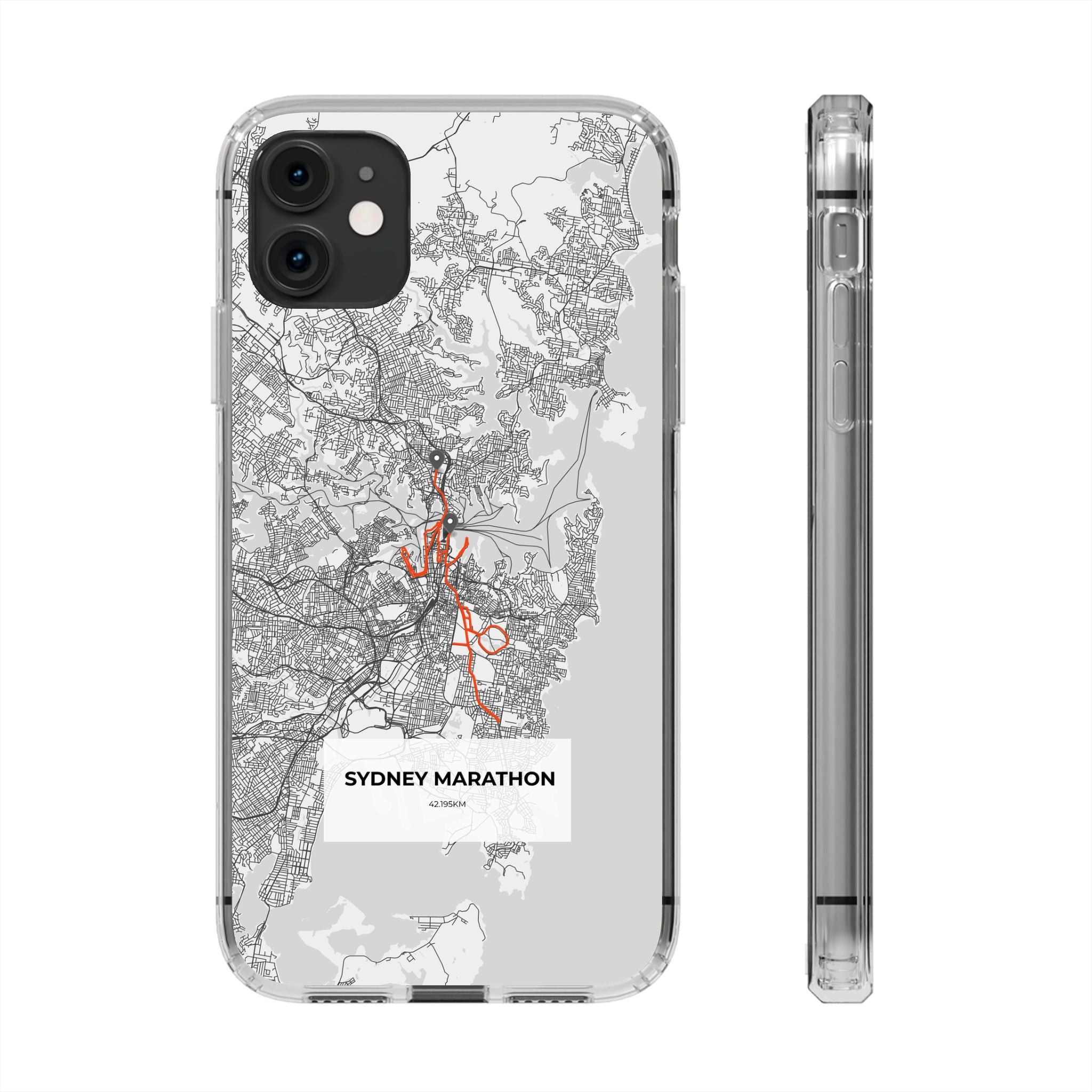 Sydney Marathon Route Clear Impact-Resistant Phone Case