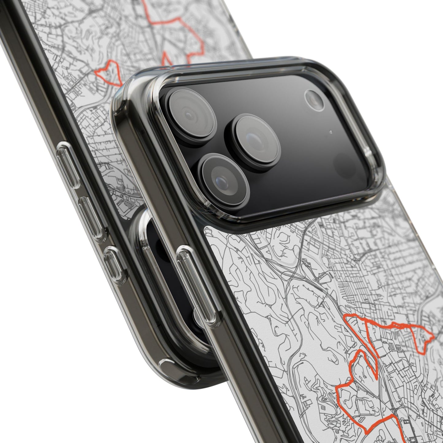 Customized Marathon Route Clear Impact-Resistant Phone Case