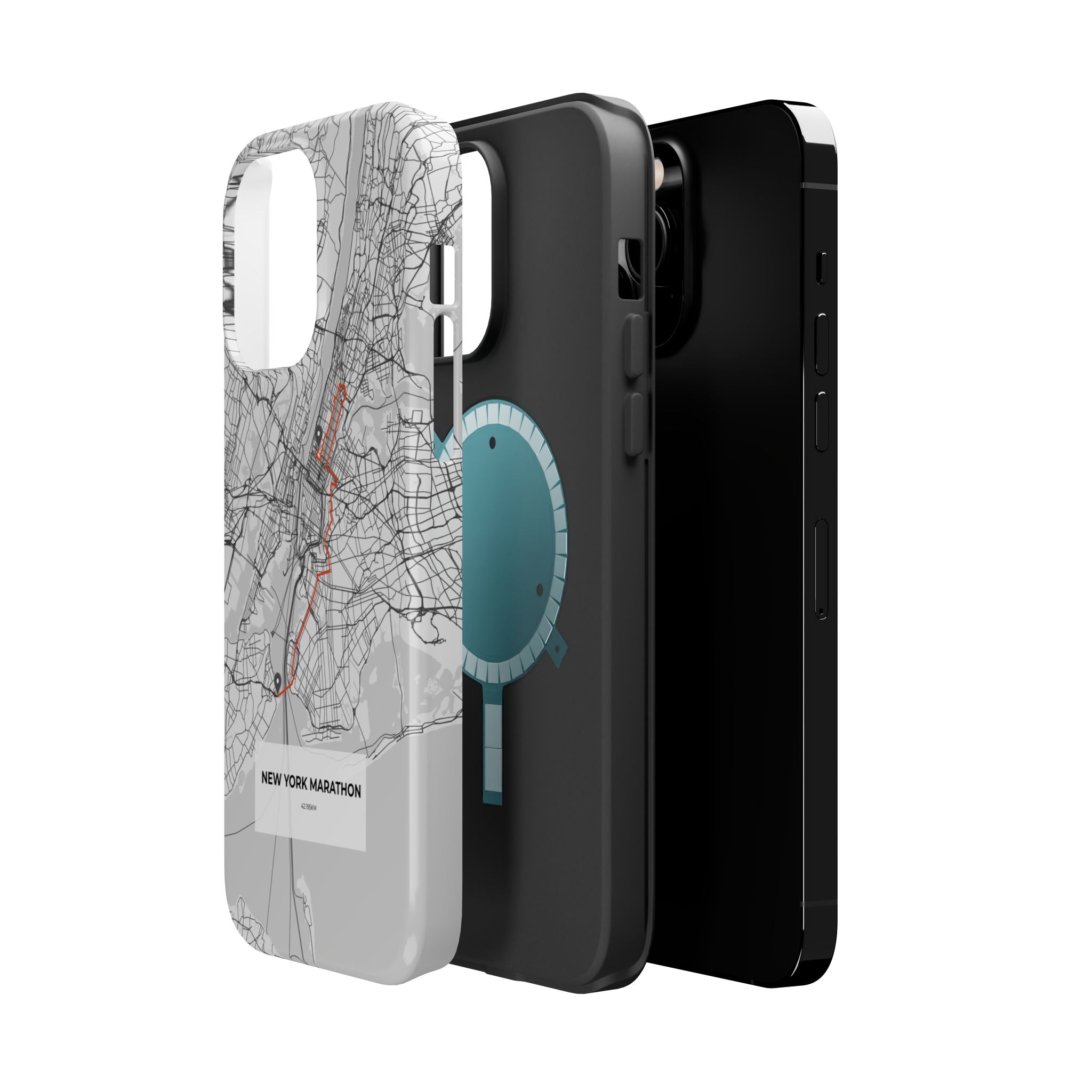 New York Marathon Route Magnetic Impact-Resistant Phone Case