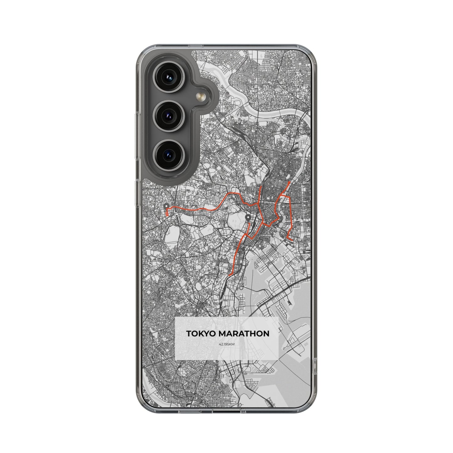 Tokyo Marathon Route Clear Impact-Resistant Phone Case