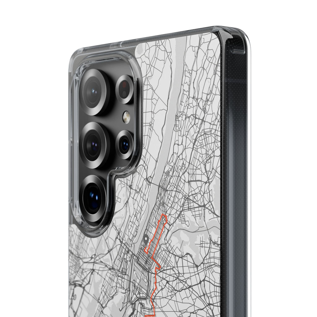 New York Marathon Route Clear Impact-Resistant Phone Case