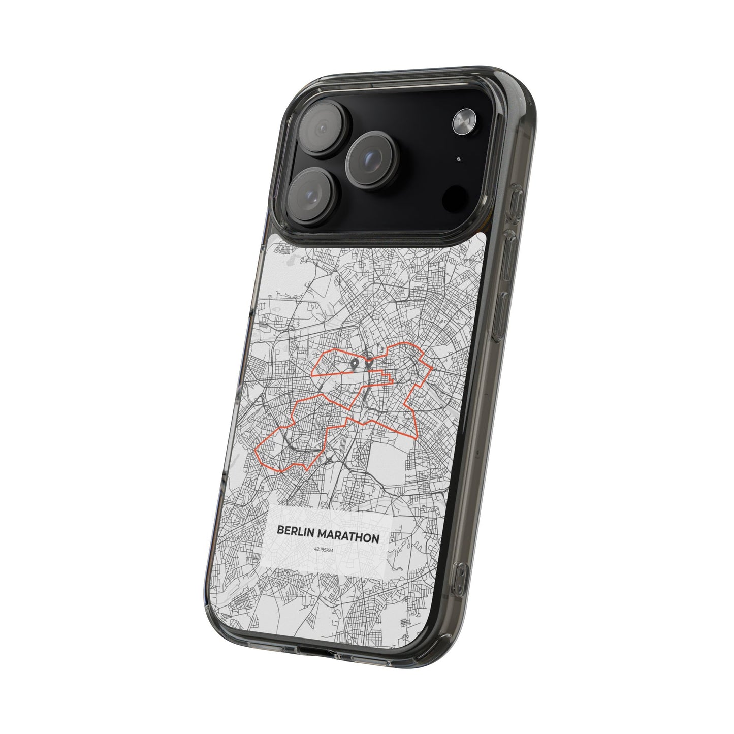 Berlin Marathon Route Clear Impact-Resistant Phone Case