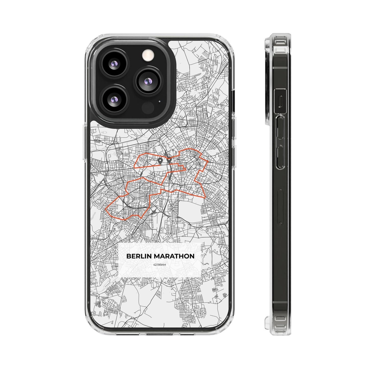 Berlin Marathon Route Clear Impact-Resistant Phone Case