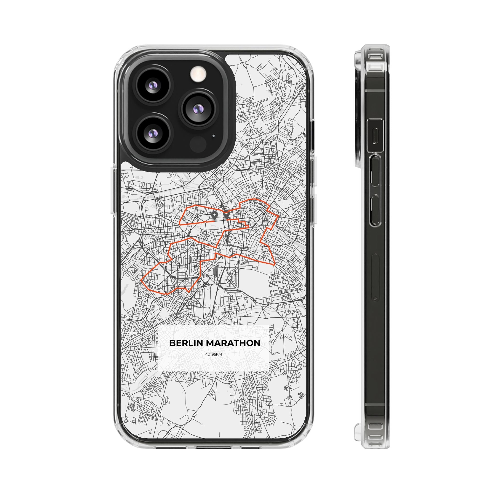 Berlin Marathon Route Clear Impact-Resistant Phone Case