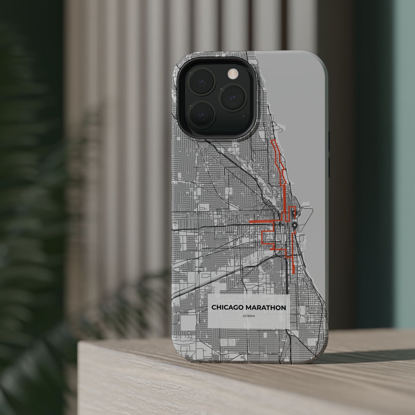 Chicago Marathon Route Magnetic Impact-Resistant Phone Case