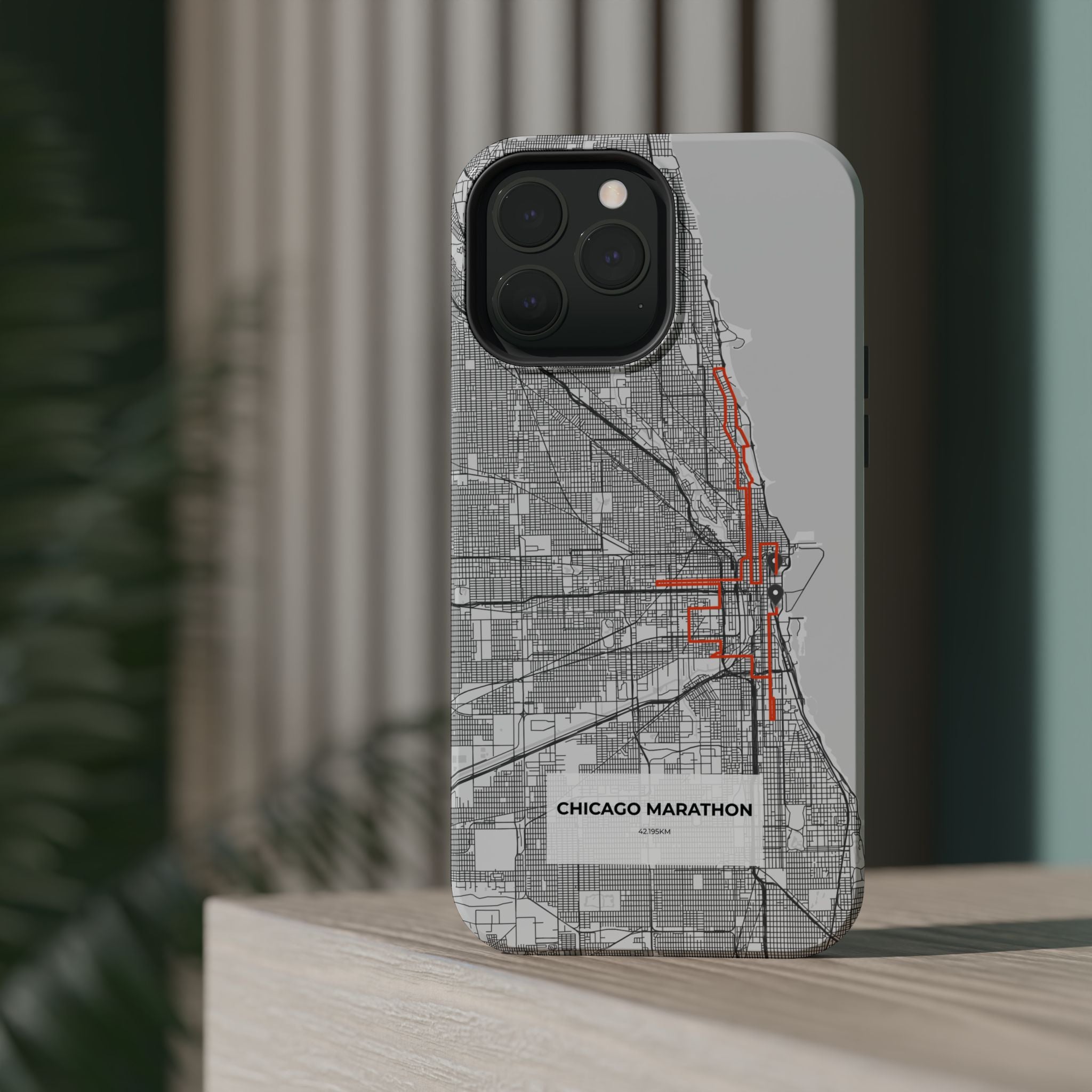 Chicago Marathon Route Magnetic Impact-Resistant Phone Case