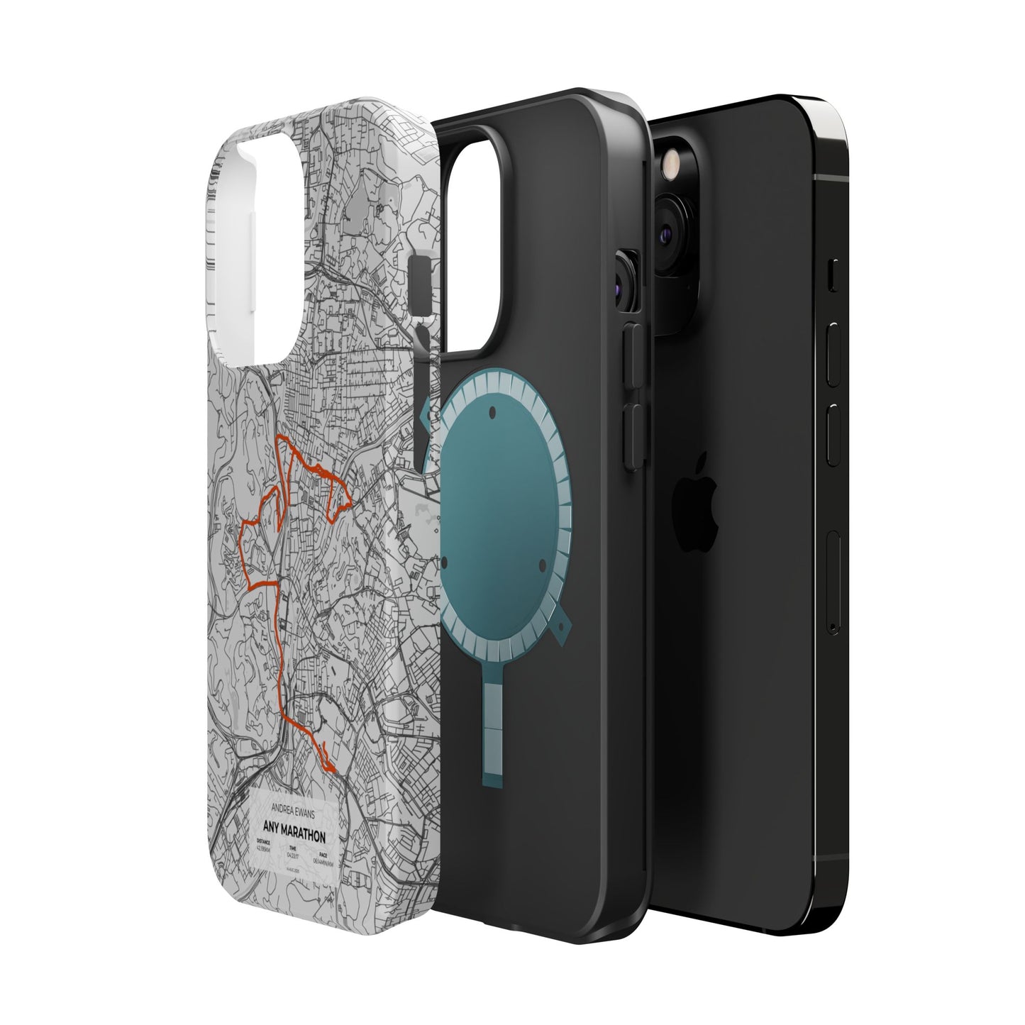 Customized Marathon Route Magnetic Impact-Resistant Phone Case
