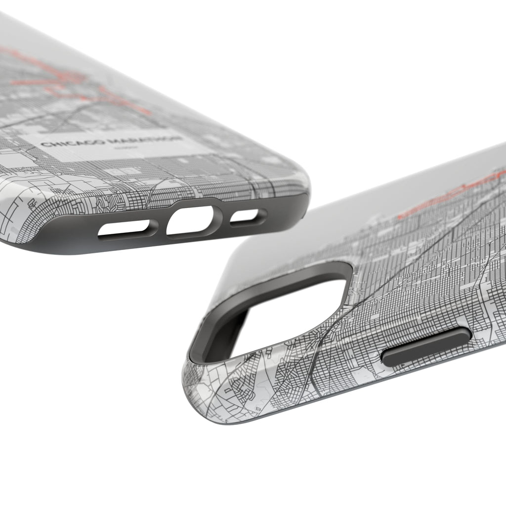 Chicago Marathon Route Magnetic Impact-Resistant Phone Case