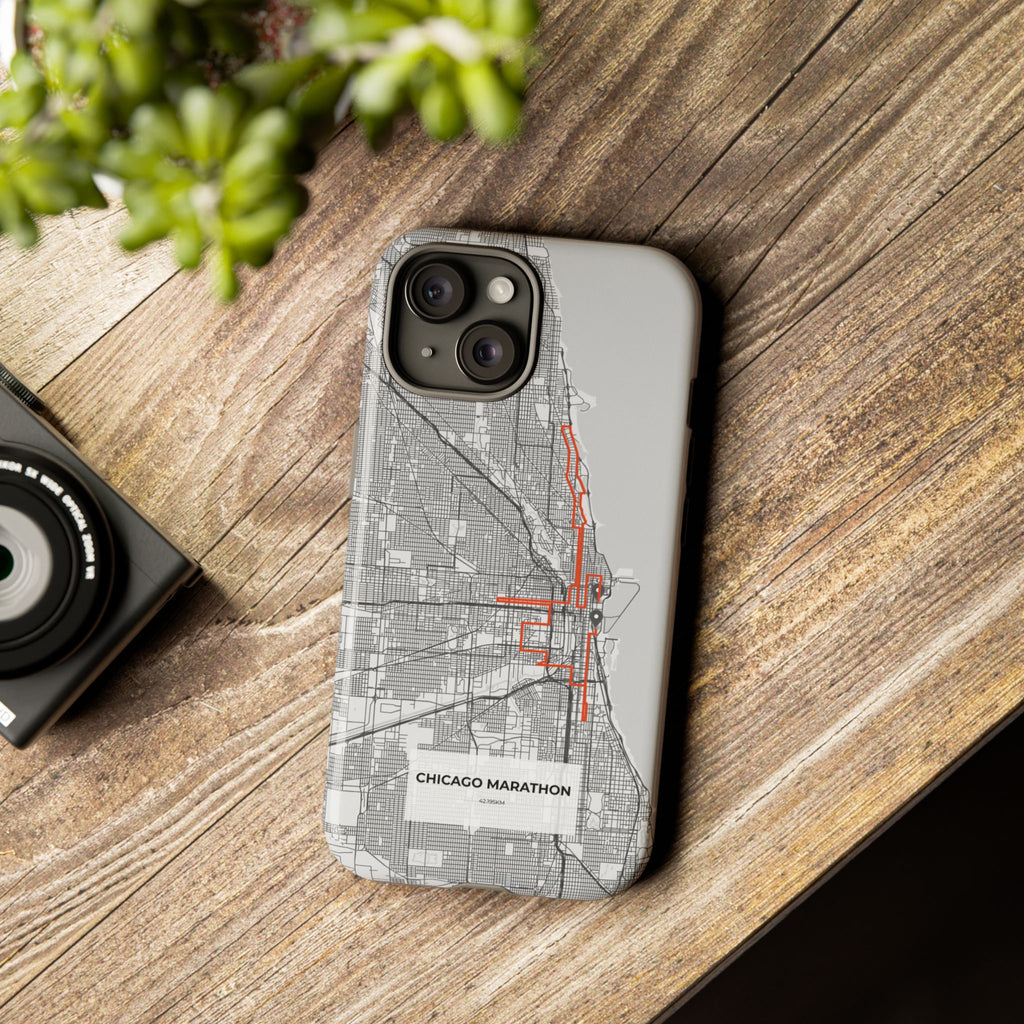 Chicago Marathon Route Tough Phone Case