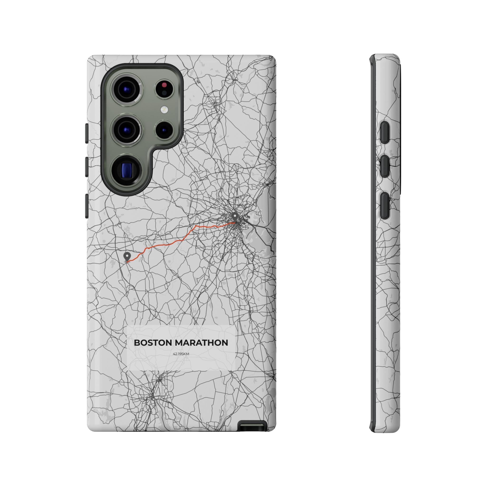 Boston Marathon Route Tough Phone Case