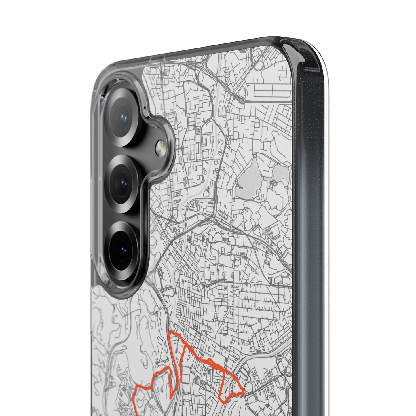 Customized Marathon Route Clear Impact-Resistant Phone Case