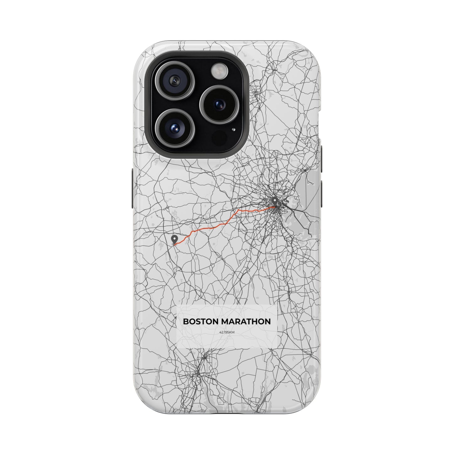 Boston Marathon Route Magnetic Impact-Resistant Phone Case
