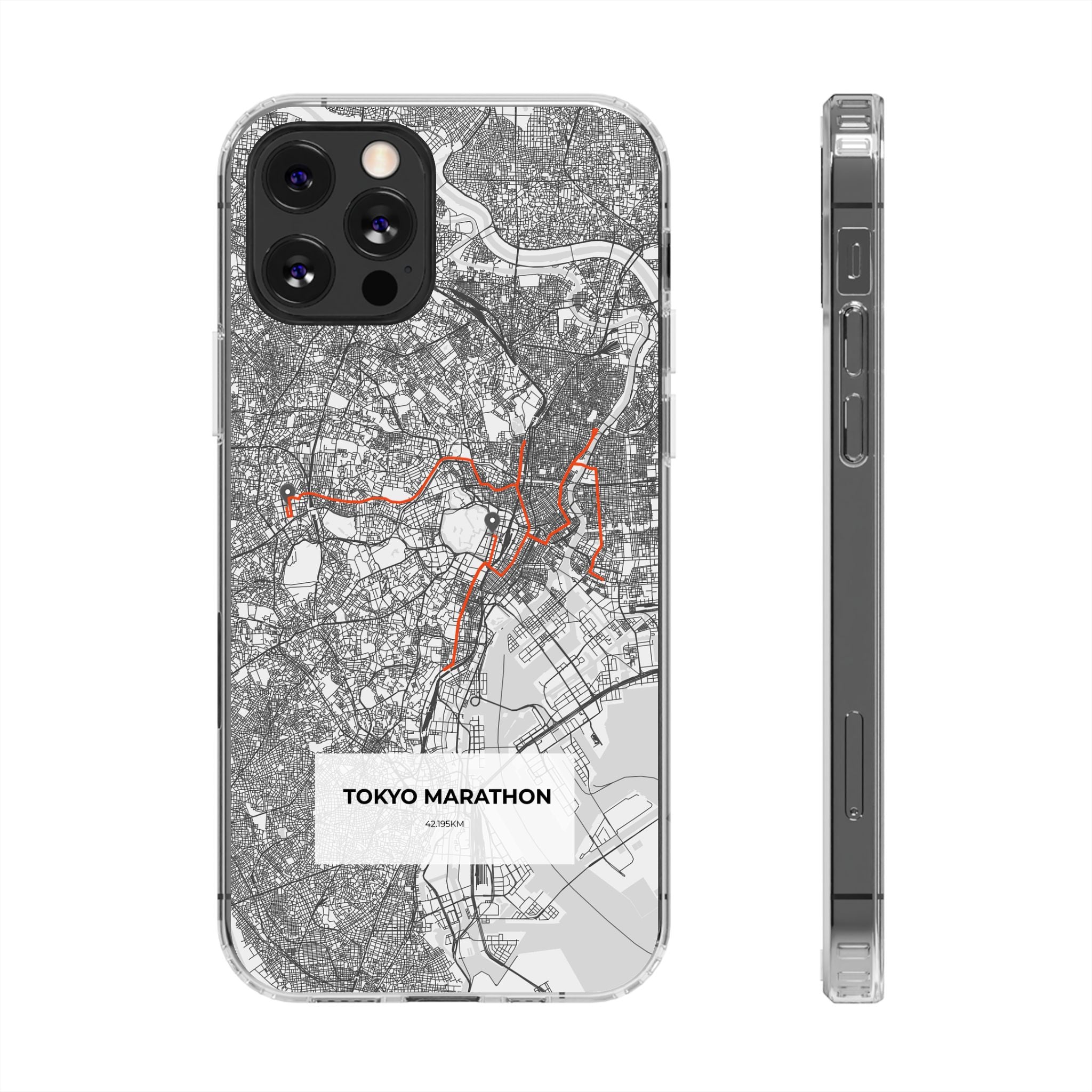 Tokyo Marathon Route Magnetic Clear Impact-Resistant Phone Case