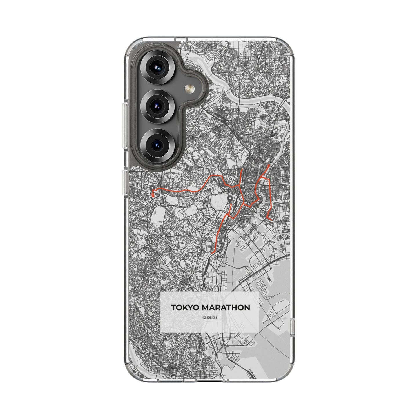 Tokyo Marathon Route Clear Impact-Resistant Phone Case