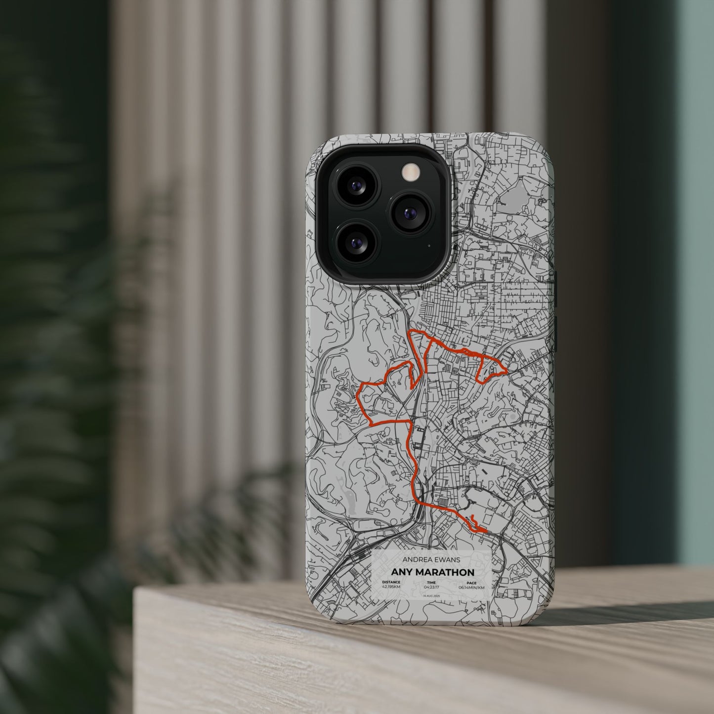Customized Marathon Route Magnetic Impact-Resistant Phone Case