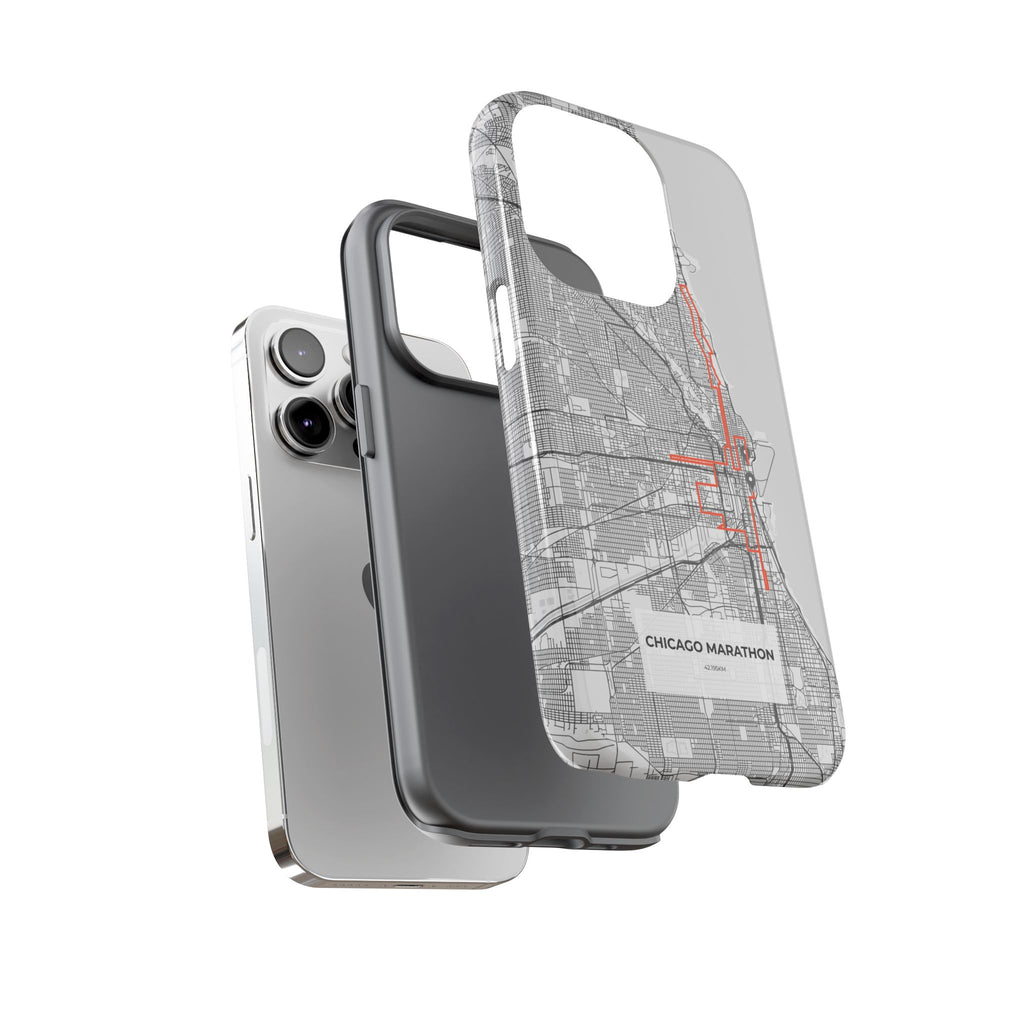 Chicago Marathon Route Tough Phone Case