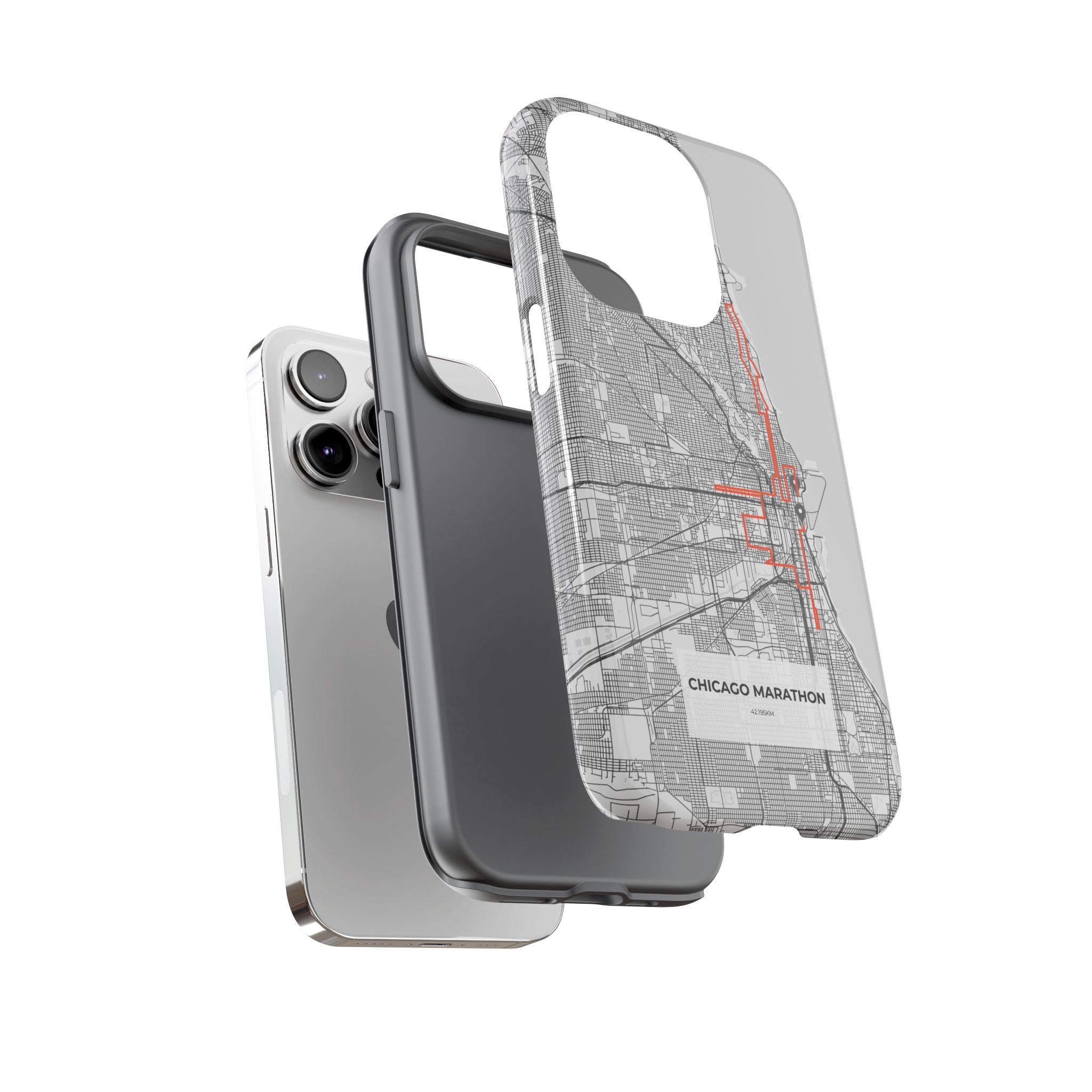 Chicago Marathon Route Tough Phone Case