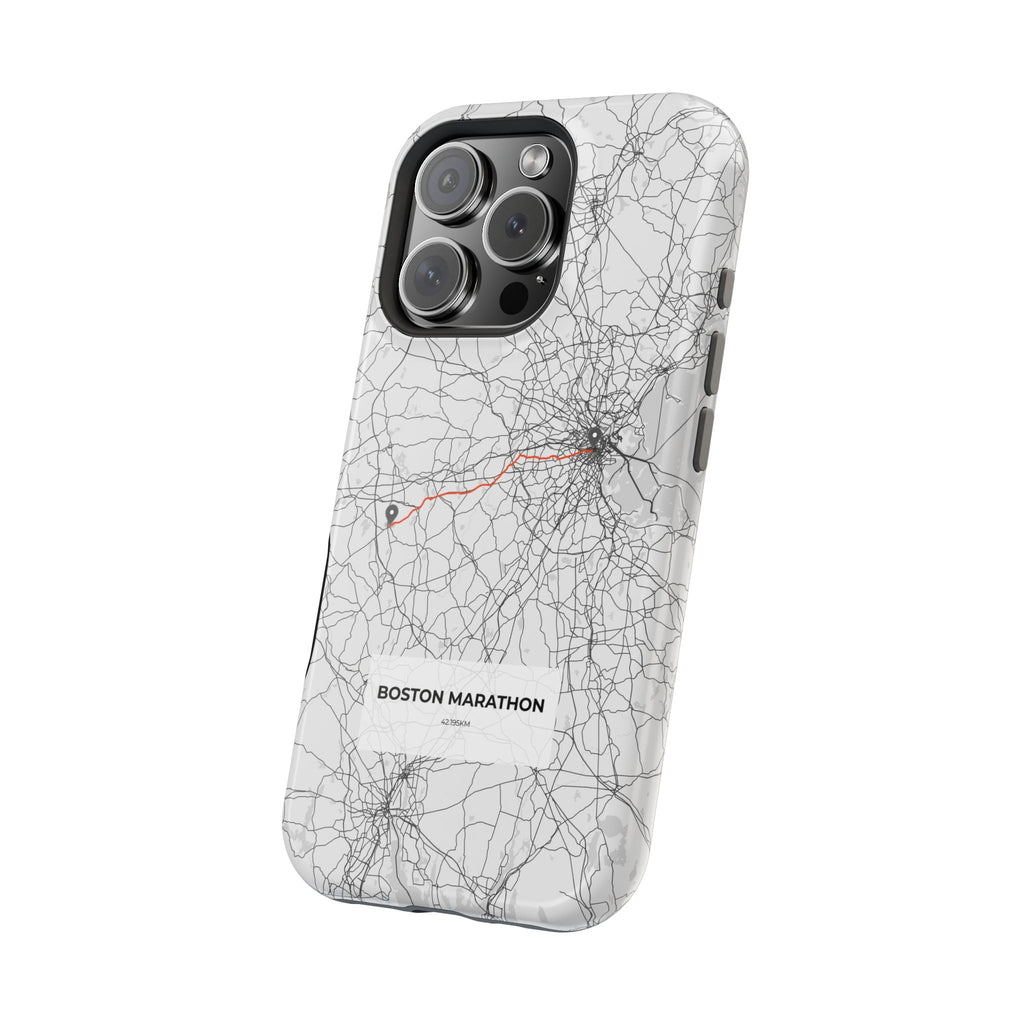 Boston Marathon Route Magnetic Impact-Resistant Phone Case