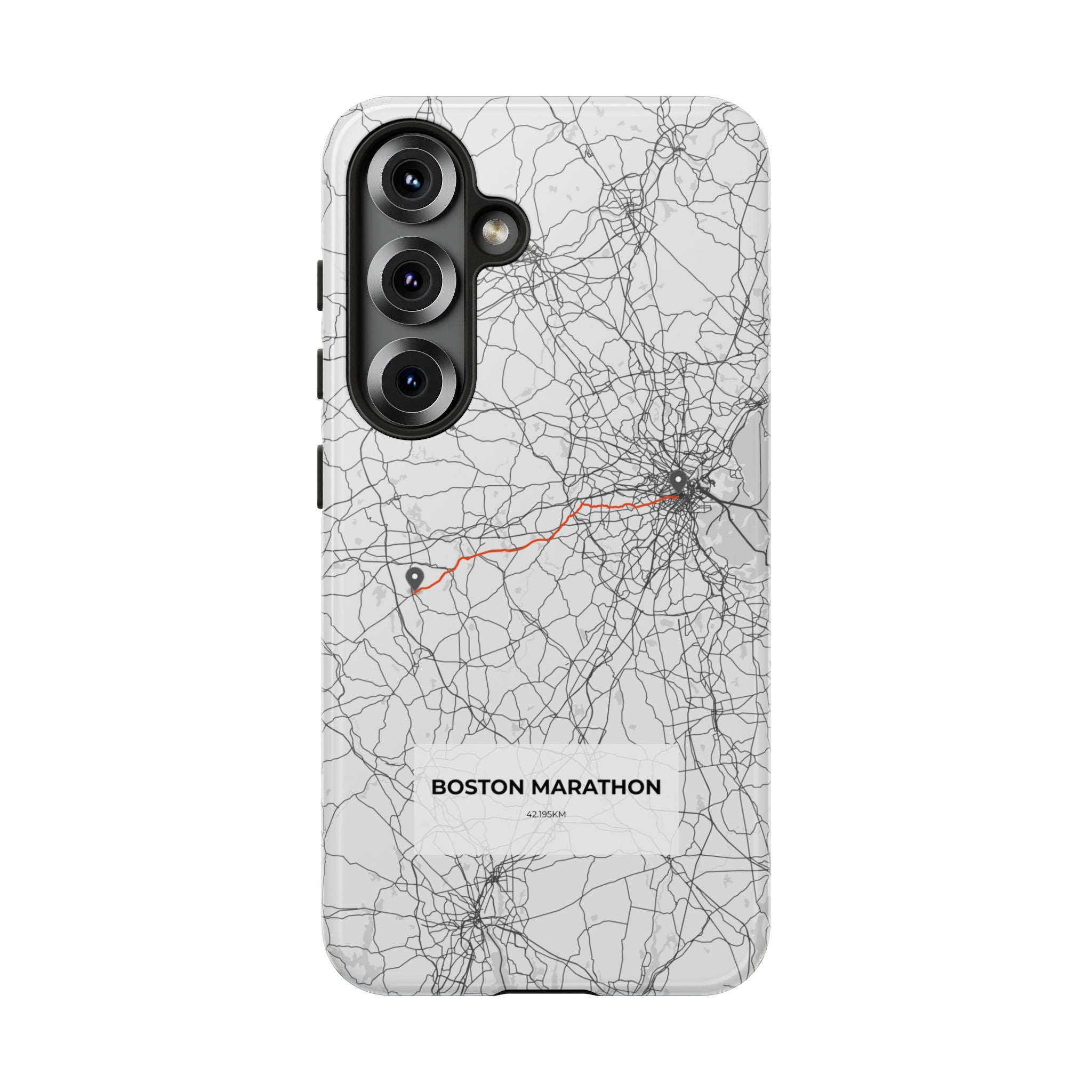 Boston Marathon Route Tough Phone Case