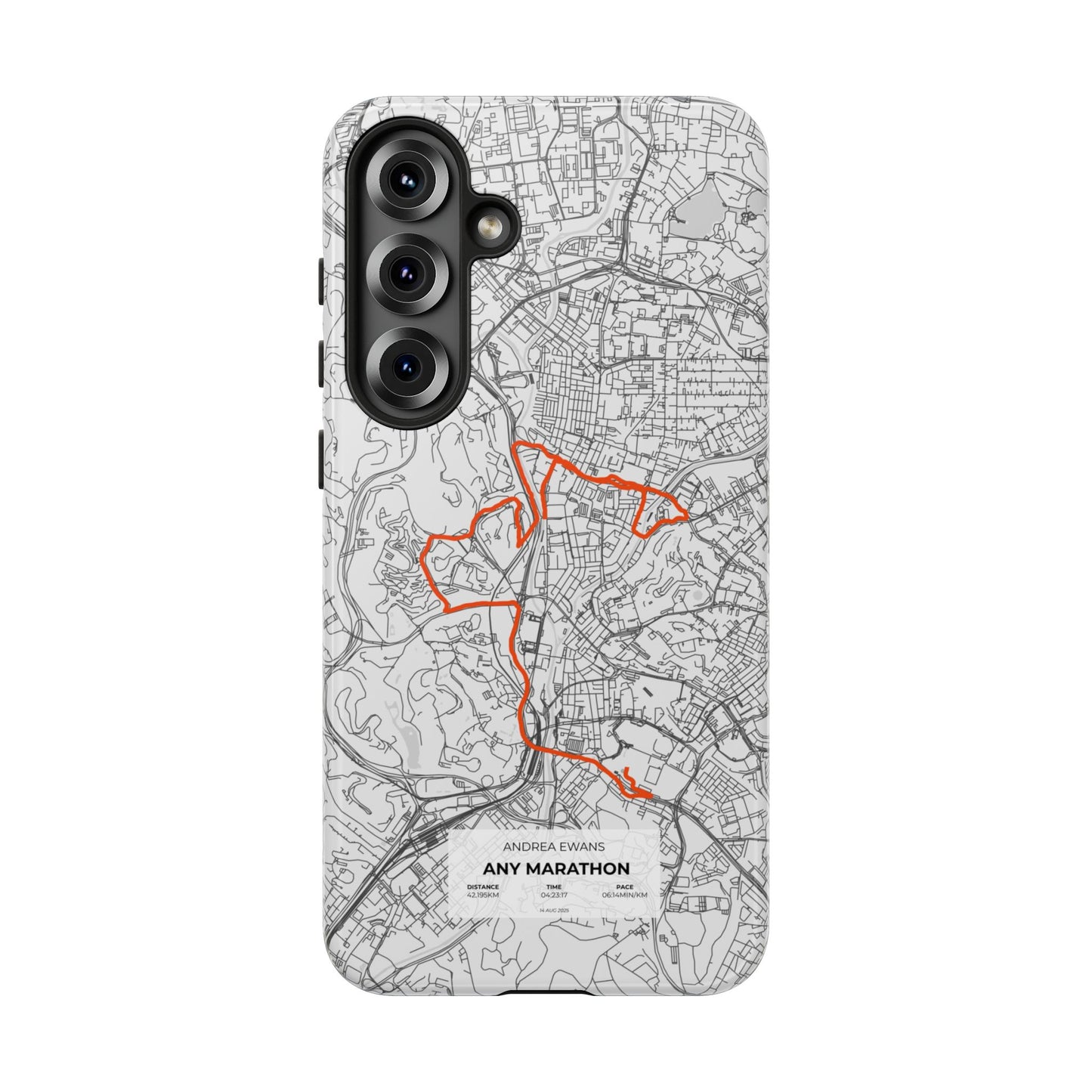 Customized Marathon Route Tough Phone Case