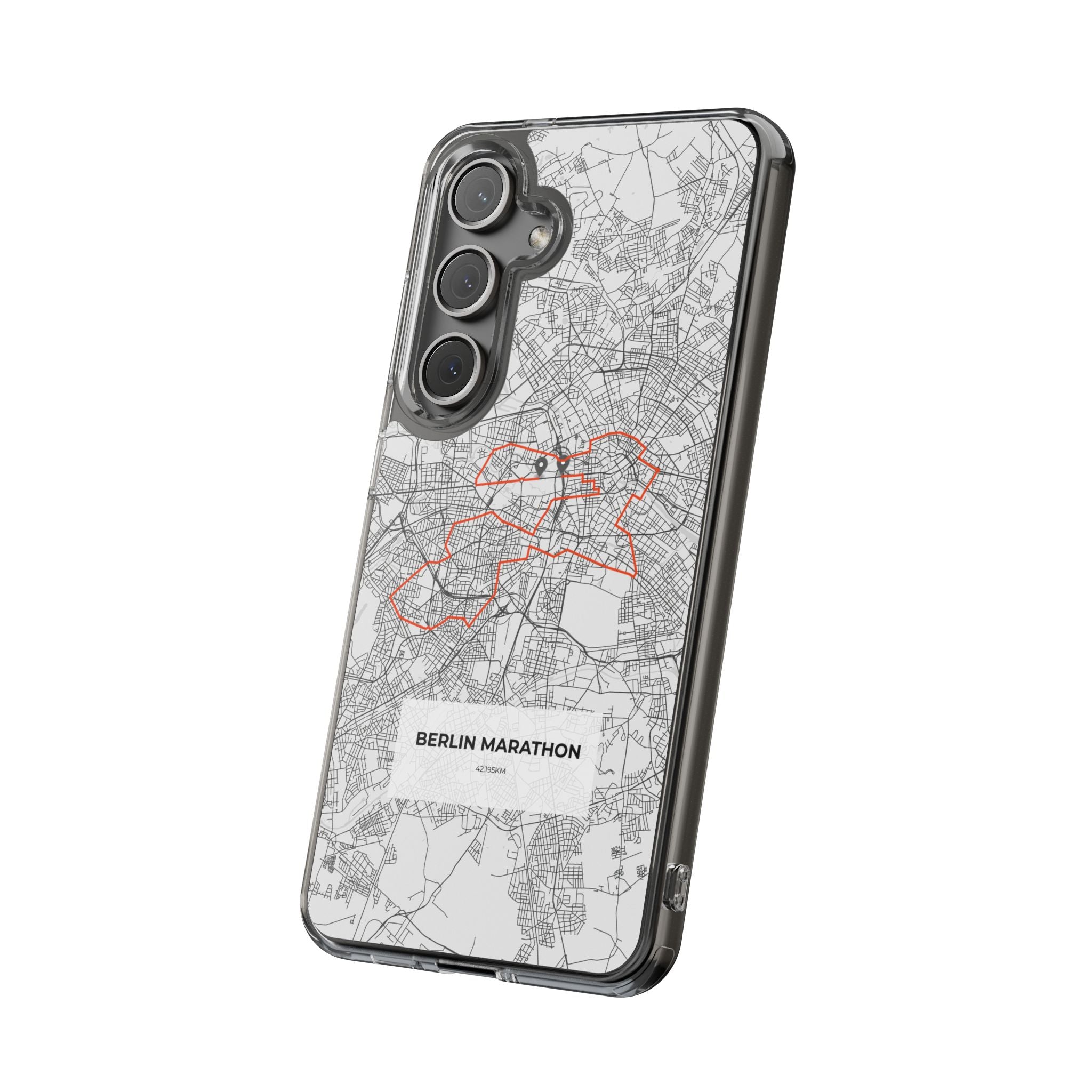 Berlin Marathon Route Clear Impact-Resistant Phone Case