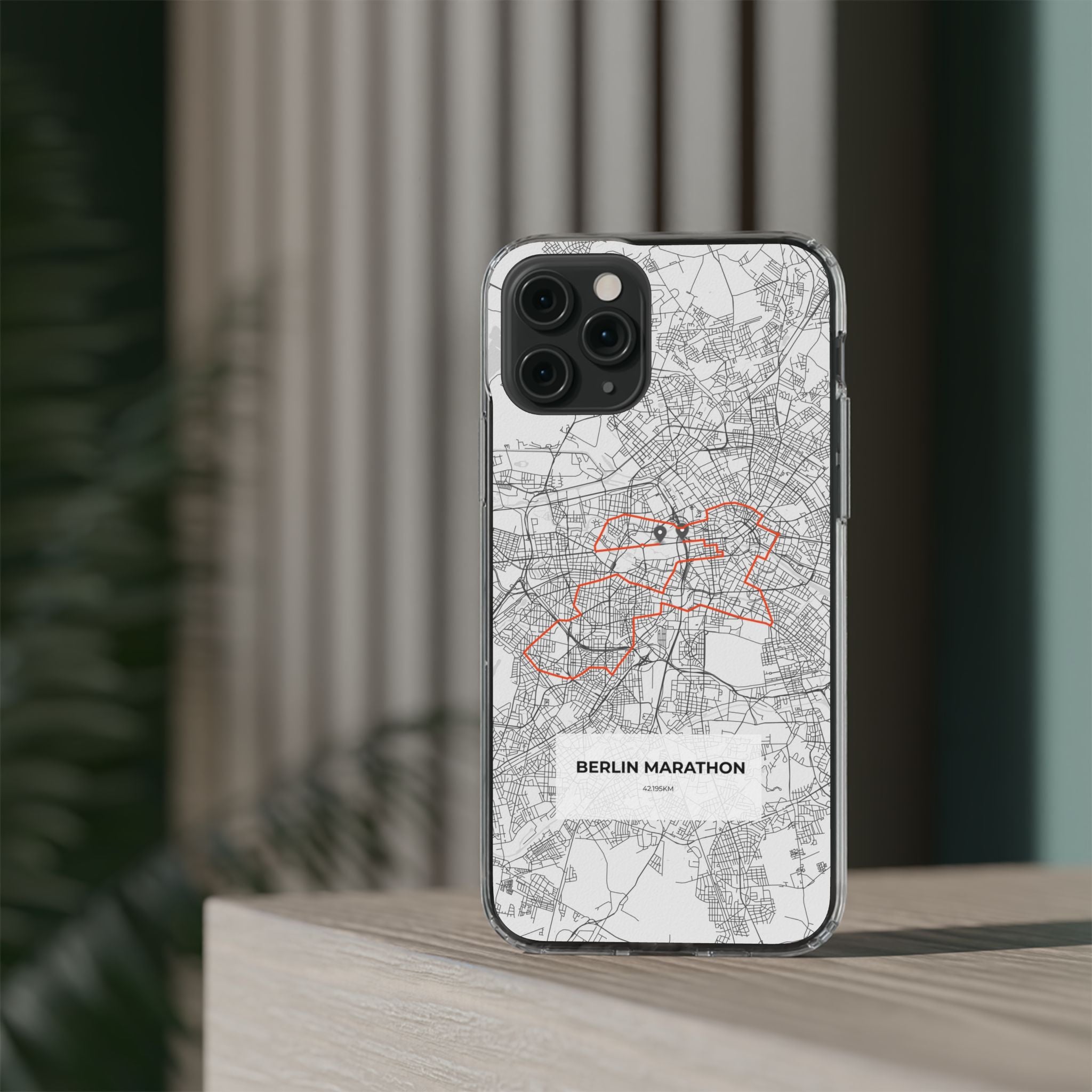 Berlin Marathon Route Clear Impact-Resistant Phone Case