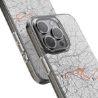 London Marathon Route Clear Impact-Resistant Phone Case