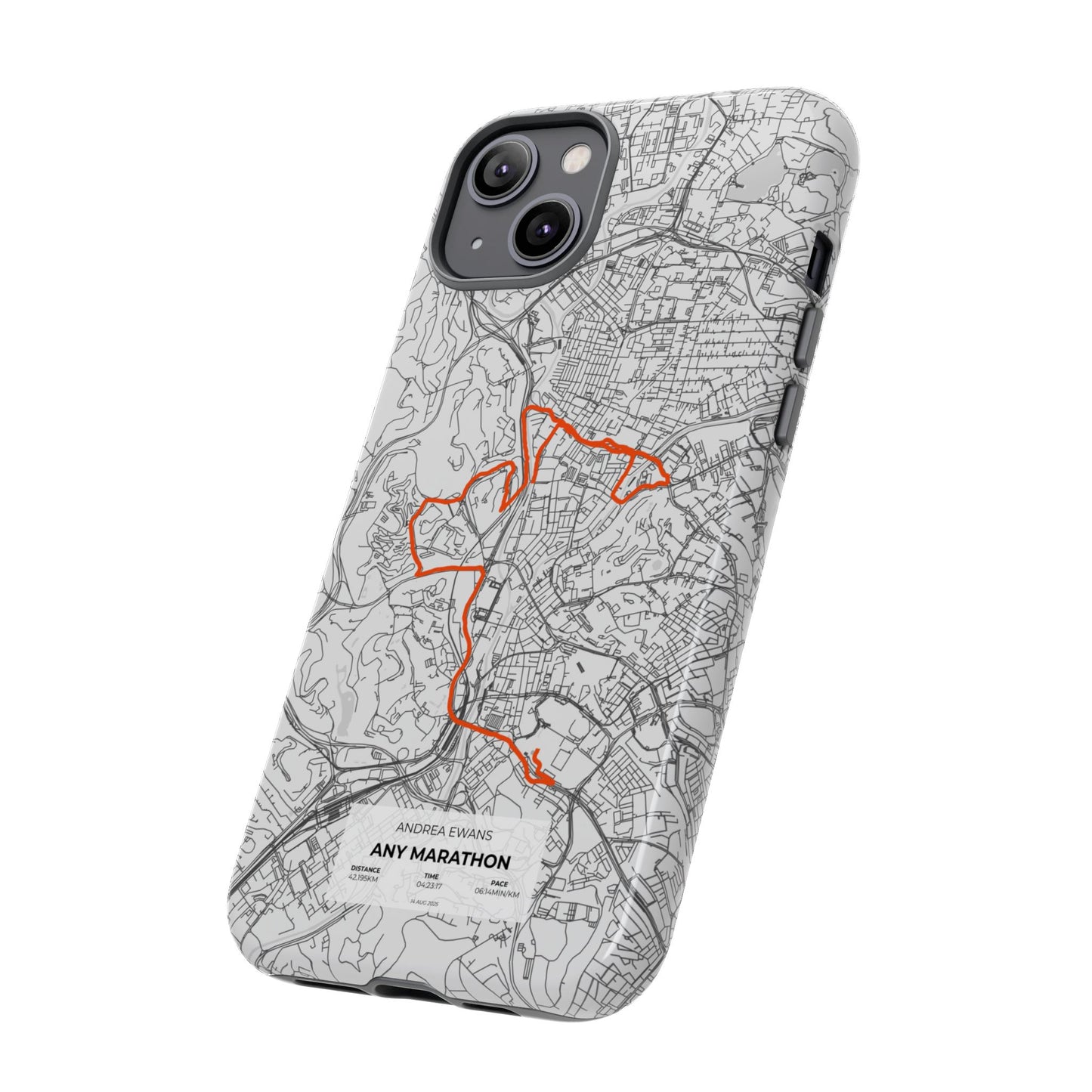 Customized Marathon Route Tough Phone Case