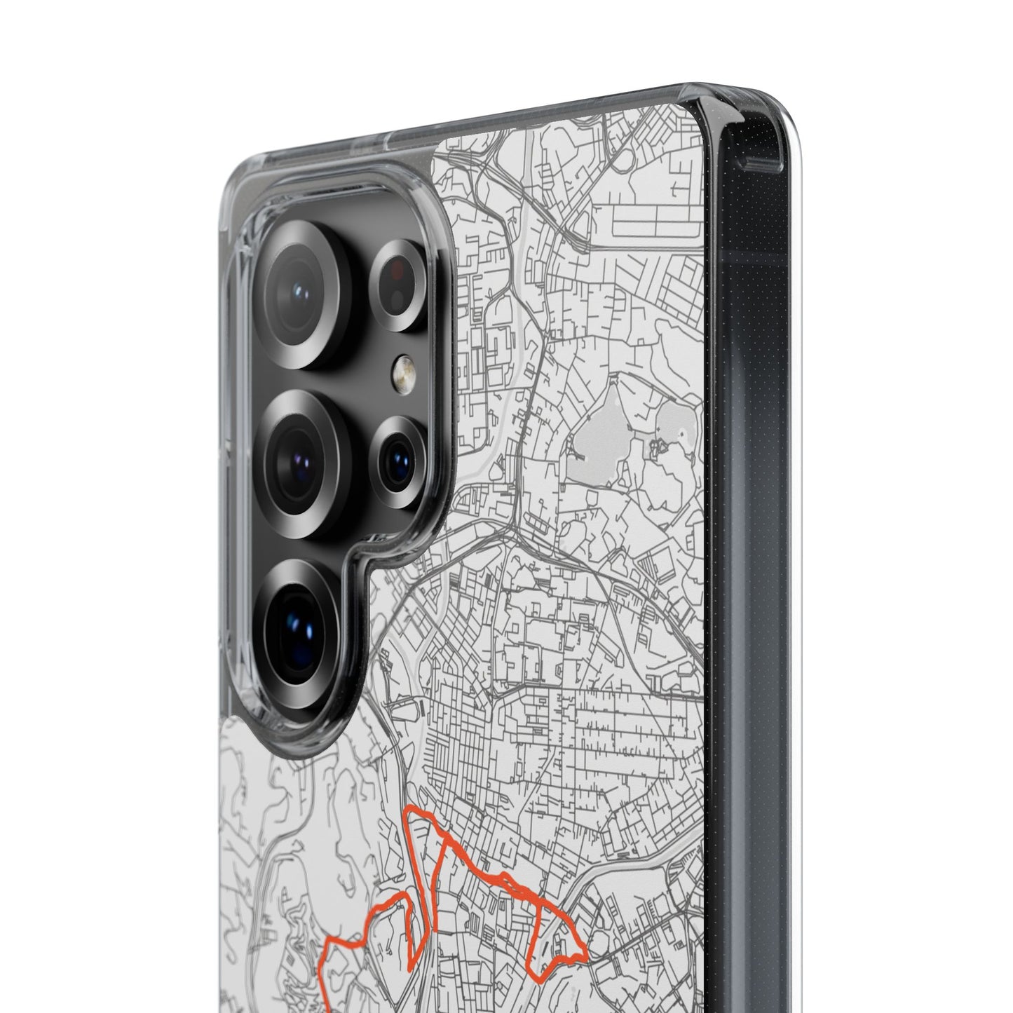 Customized Marathon Route Clear Impact-Resistant Phone Case