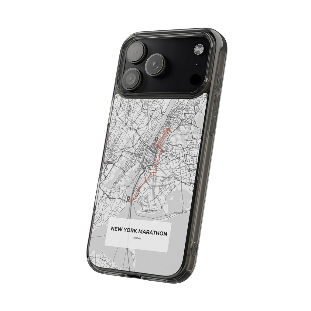 New York Marathon Route Clear Impact-Resistant Phone Case
