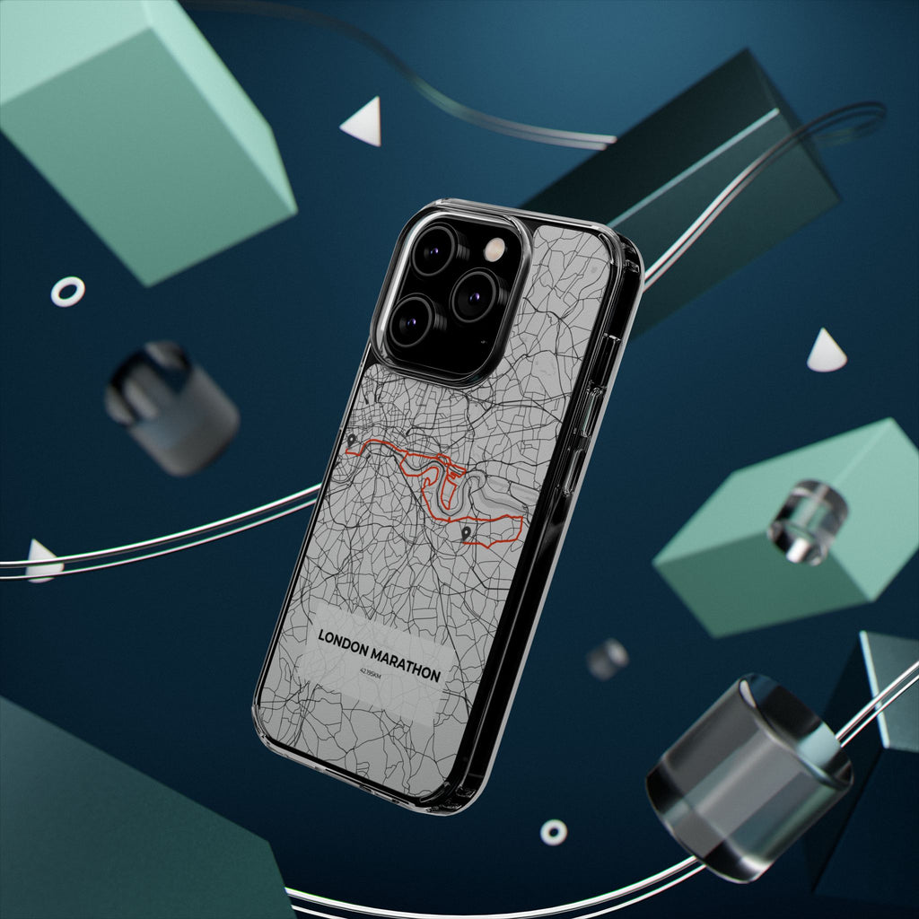 London Marathon Route Clear Impact-Resistant Phone Case