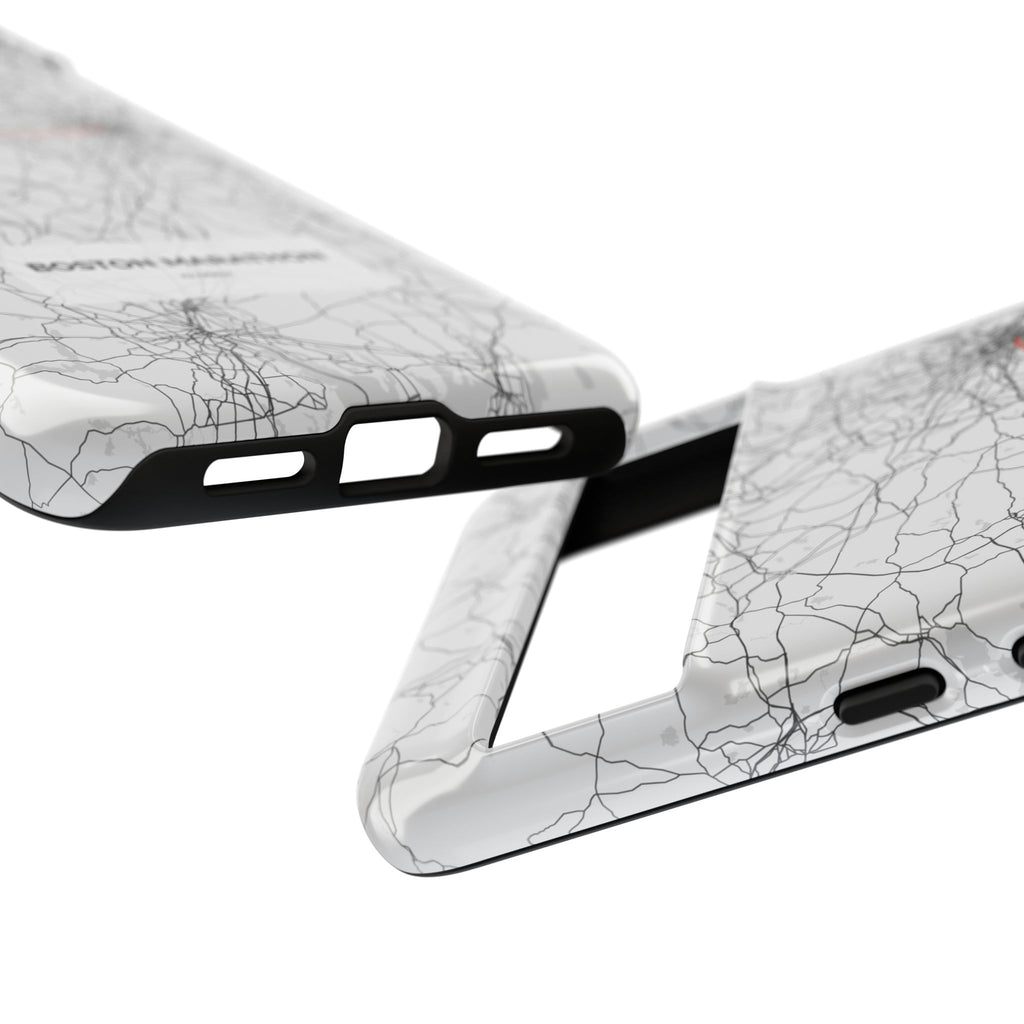 Boston Marathon Route Tough Phone Case