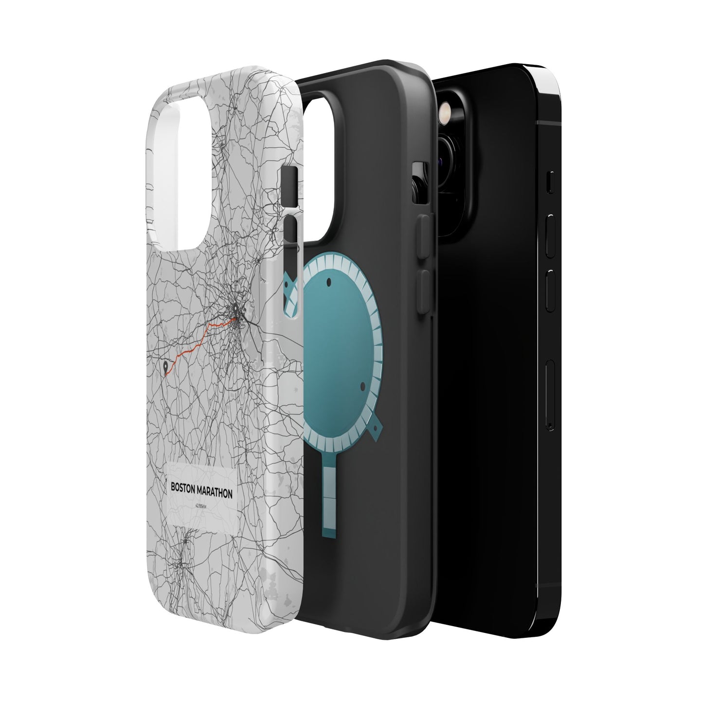 Boston Marathon Route Magnetic Impact-Resistant Phone Case