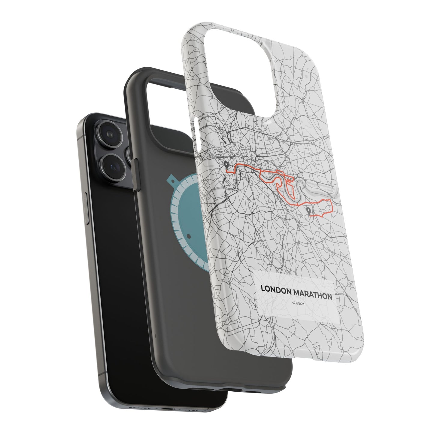 London Marathon Route Magnetic Impact-Resistant Phone Case