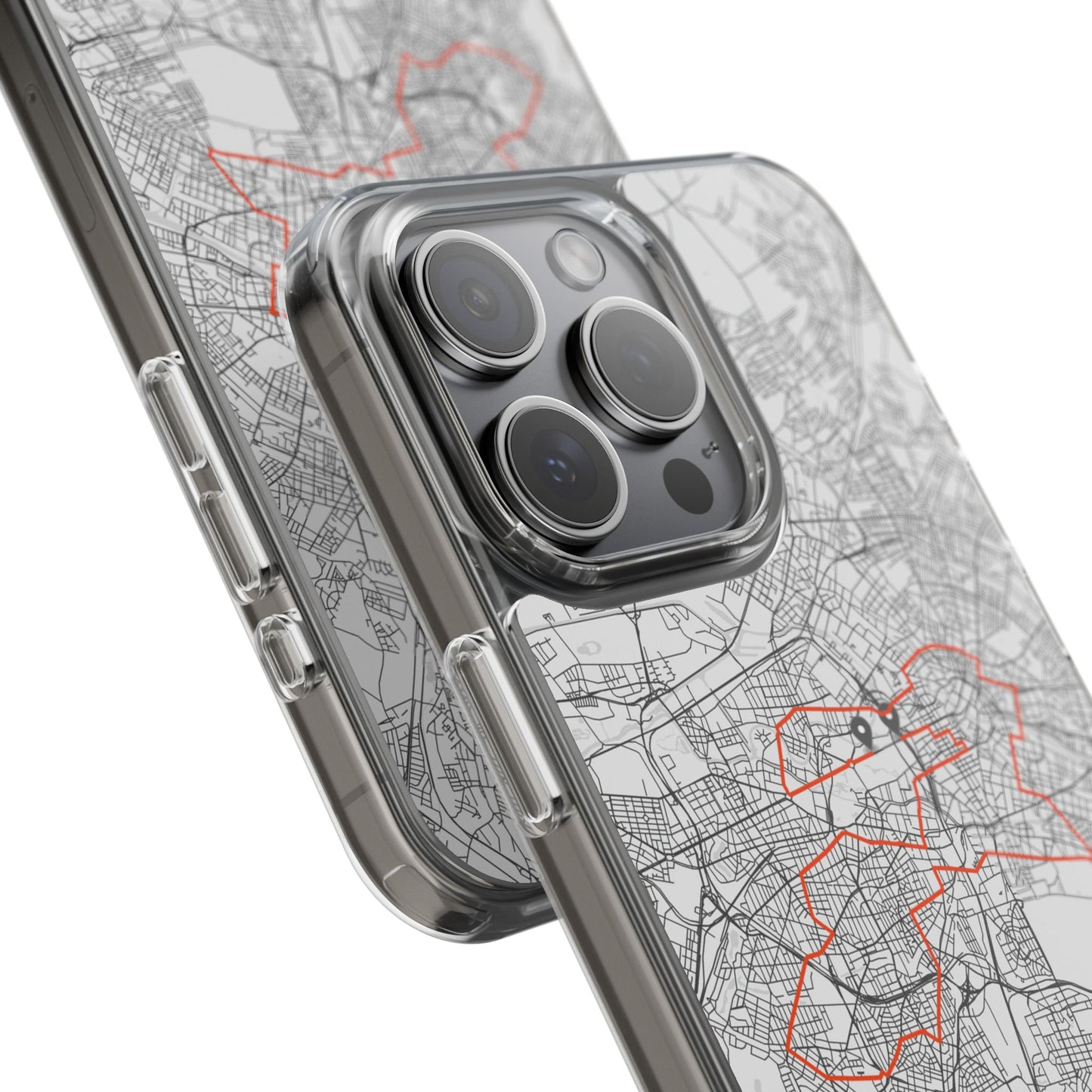 Berlin Marathon Route Clear Impact-Resistant Phone Case