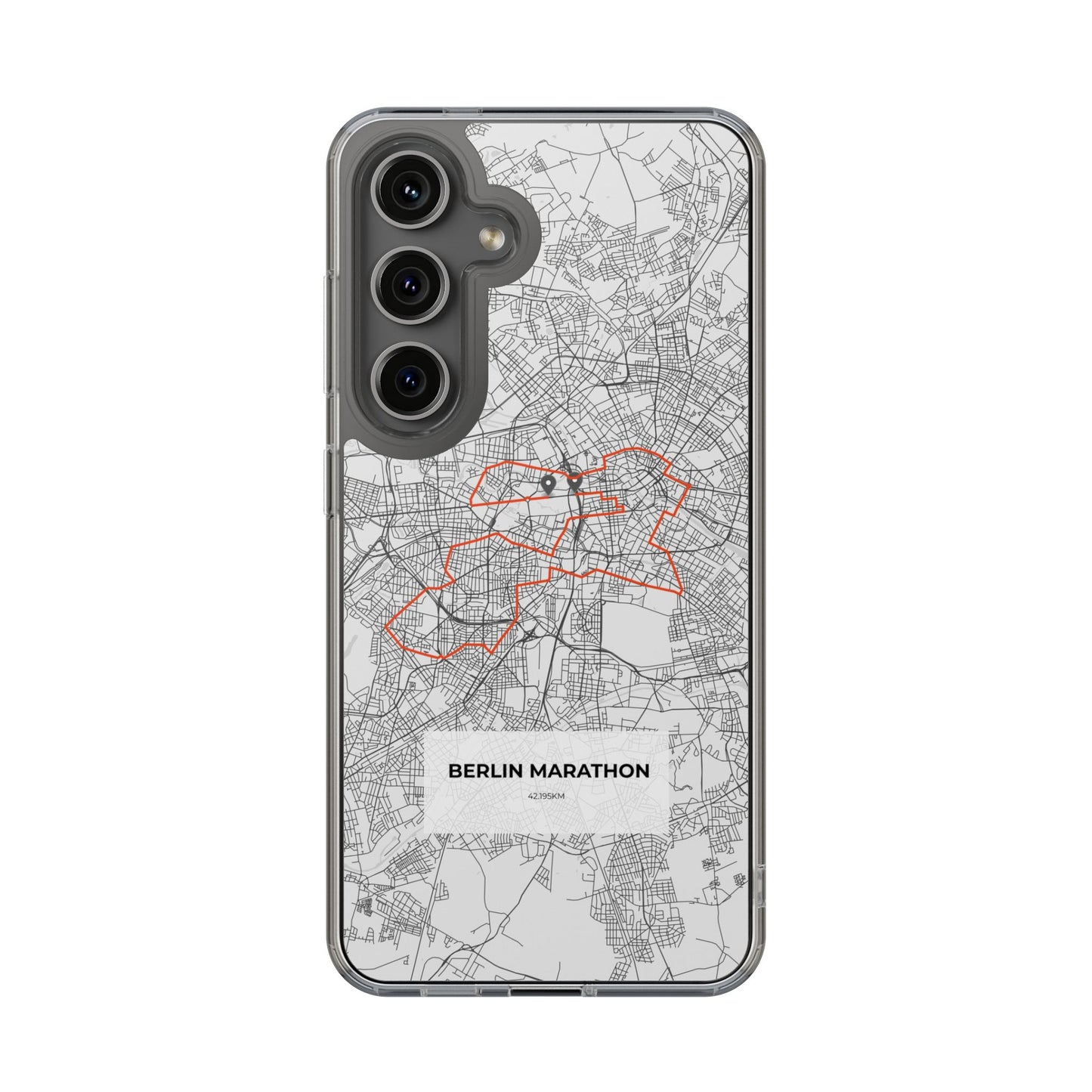 Berlin Marathon Route Clear Impact-Resistant Phone Case
