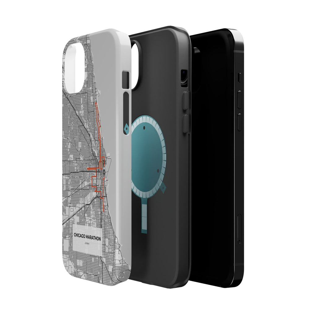 Chicago Marathon Route Magnetic Impact-Resistant Phone Case