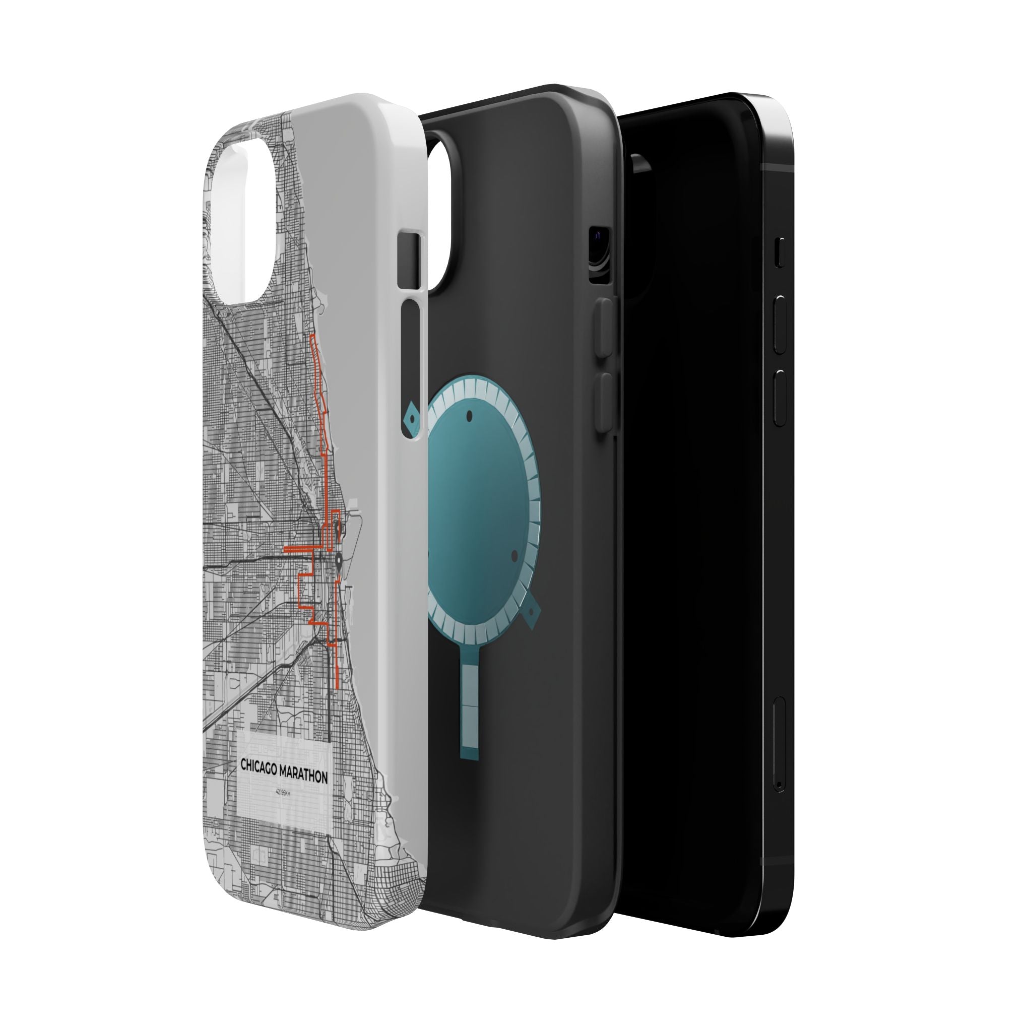 Chicago Marathon Route Magnetic Impact-Resistant Phone Case