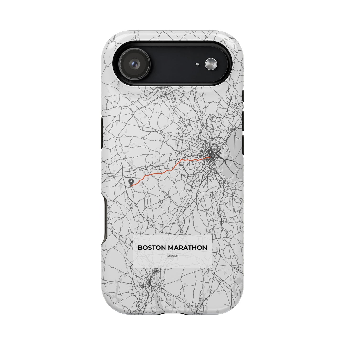 Boston Marathon Route Magnetic Impact-Resistant Phone Case